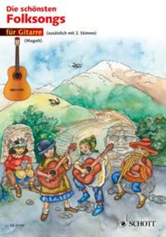 Most Beautiful Folk Songs For 1 Or 2 Guitars (Softcover Book)