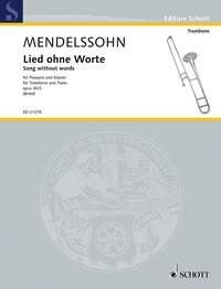 Song Without Words Op. 30 No. 3 for Trombone and Piano by Felix Mendelssohn Bartholdy