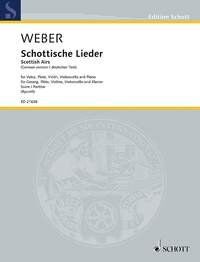 Weber - Scottish Airs (German Version) Full Score, 44 Pages, Arrangements for Cello, Flute, Piano, Violin by Schott Music