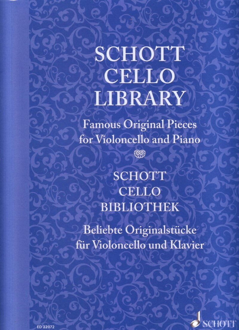 Schott Cello Library: Famous Original Pieces for Cello/Piano - 13 Easy to Intermediate Works, 136 Pages