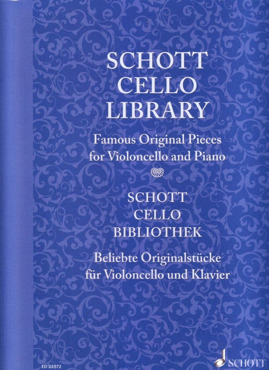 Schott Cello Library: Famous Original Pieces for Cello/Piano - 13 Easy to Intermediate Works, 136 Pages