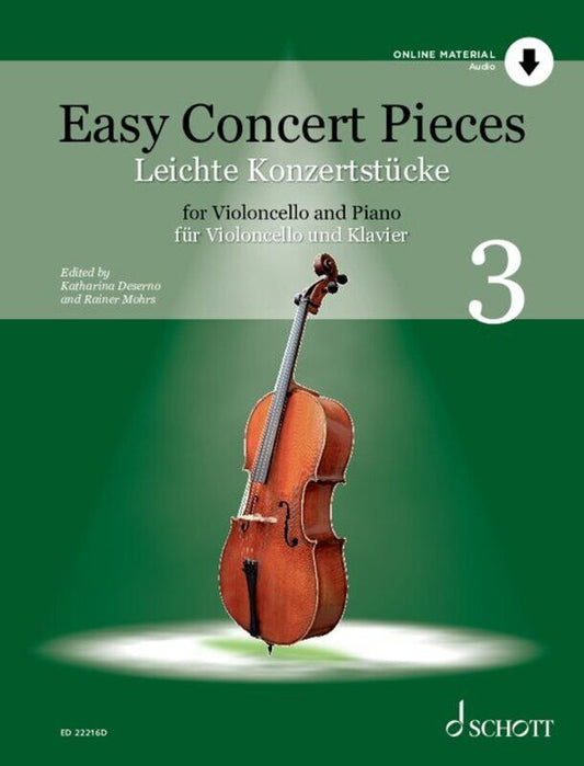 Easy Concert Pieces Vol 3 for Cello and Piano