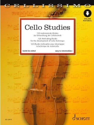 Cello Studies 120 Motivating Etudes Cellissimo by Schott Music, 128 Pages