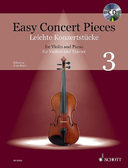 Easy Concert Pieces Vol 3 For Violin/Piano Softcover Book/CD