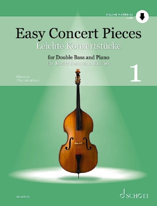 Easy Concert Pieces Vol 1 For Double Bass/Piano Bk/Ola Sftcvr/Online Audio (Double Bass)