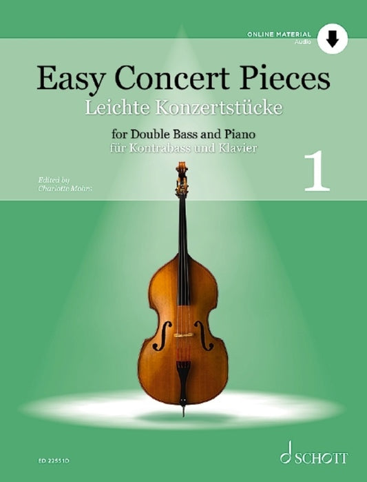 Easy Concert Pieces Vol 1 For Double Bass/Piano Bk/Ola Sftcvr/Online Audio (Double Bass)