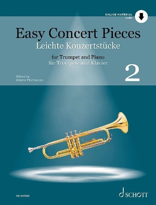Easy Concert Pieces Vol 2 For Trumpet/Piano Bk/Ola Sftcvr/Online Audio (Trumpet)