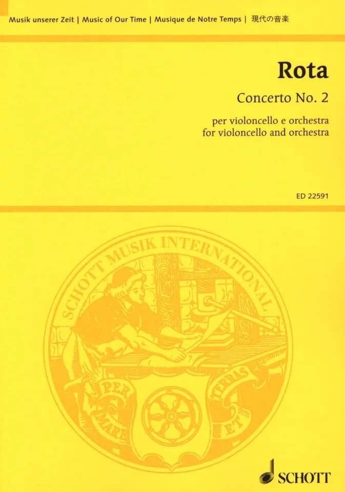 Nino Rota - Concerto No. 2 for Cello/Orchestra Study Score 112 Pages