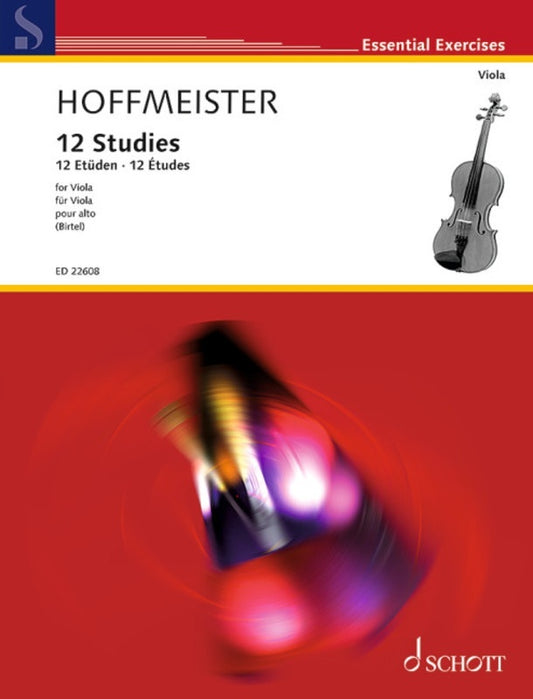 Hoffmeister - 12 Studies For Viola Softcover Book (Viola)