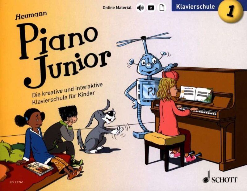 Piano Junior: Klavierschule 1 Vol. 1 by Hans-Guenter Heumann, Schott Music, 88 Pages