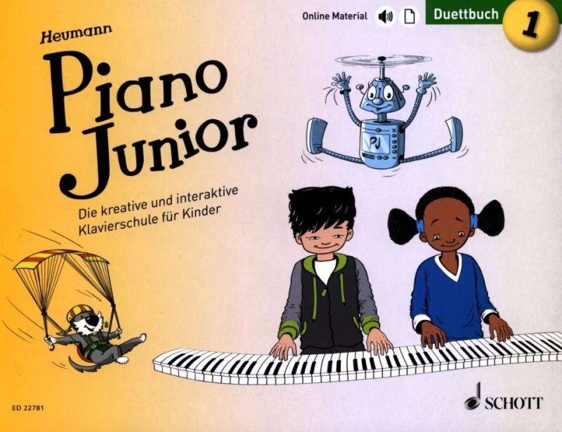 Piano Junior Duettbuch 1 Vol. 1 by Hans-Gnter Heumann, Schott Music, 32 Pages, Piano Duet