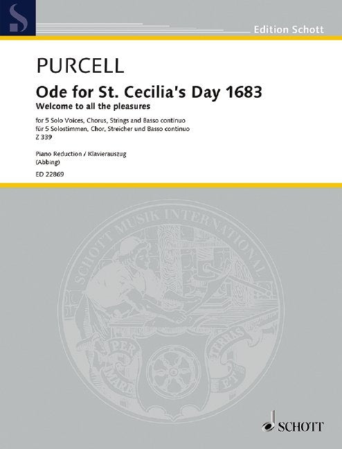 Henry Purcell: Ode for St Cecilia's Day 1683 — Vocal Score (Schott Music)