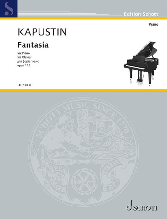 Kapustin - Fantasia Op 115 For Piano Softcover Book (Piano)