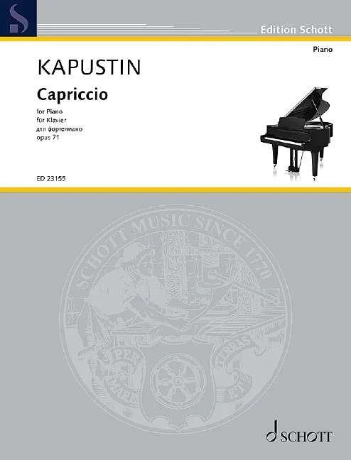 Kapustin - Capriccio Op. 71 for Piano Solo, 24 Pages, Published by Schott Music