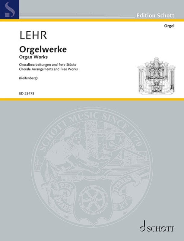 Lehr - Organ Works Chorale Arrangements And Free Works Softcover Book (Organ)