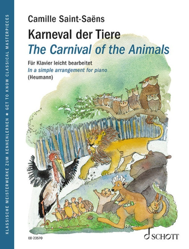 The Carnival Of The Animals Easy Piano Arr Heumann Softcover Book (Piano)