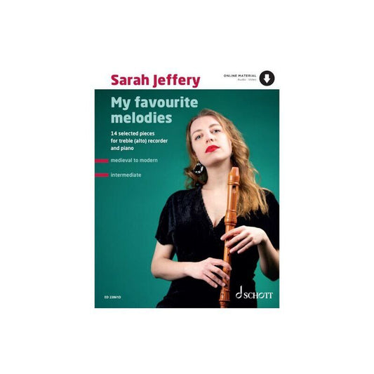 My Favourite Melodies for Treble Recorder and Piano by Sarah Jeffery