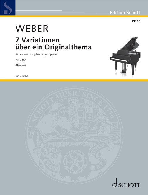 Weber - 7 Variationen Uber Ein Originalthema Op 9 For Piano (Schott Music)