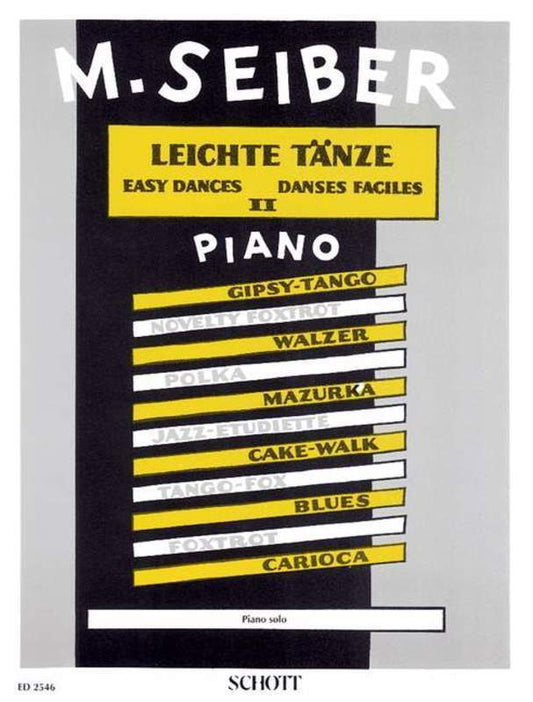 Seiber - Easy Dances Vol 2 Piano (Softcover Book)