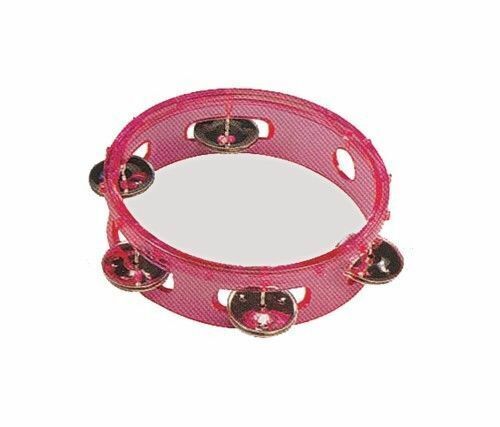 CPK TAMBOURINE 6 Inch Pink Transparent Plastic Kids