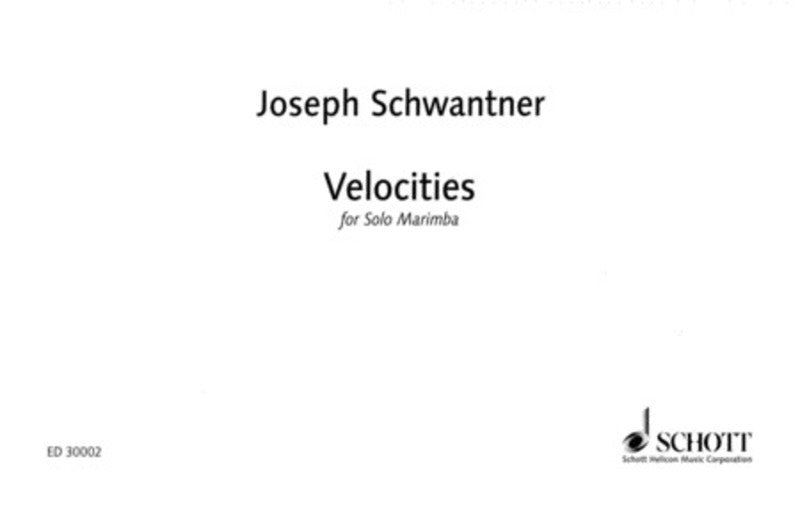 Velocities For Marimba Solo Book