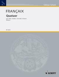 Francaix - Quartet for Flute, Oboe, Clarinet, Bassoon, Schott Music, 24 Pages, Woodwind Quartet
