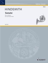 Hindemith Sonata for 4 French Horns Study Score by Schott Music, 24 Pages
