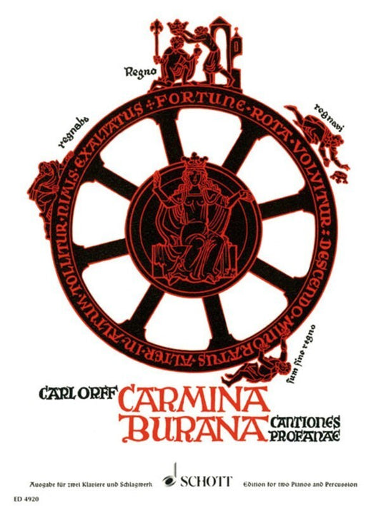 Carmina Burana Score Soloists/SATB/2 Piano/Percussion (Music Score) Book