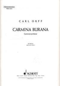 Carmina Burana Choral Score for Men's Chorus by Carl Orff - 26 Pages, Schott Music