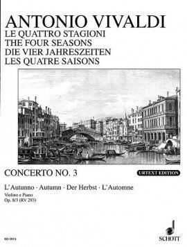 Vivaldi - Autumn F Major Op. 8/3 RV 293 for Violin and Piano, 36 Pages, Schott Music