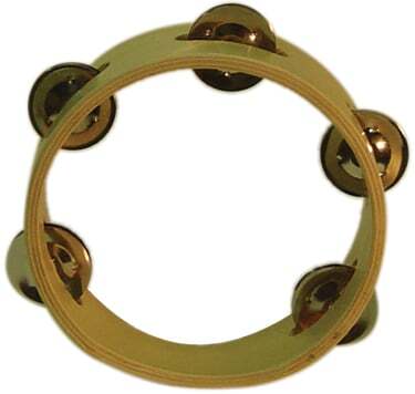 AMS ED610 06 Inch Tambourine Wood 5 Prs Jingles Headless