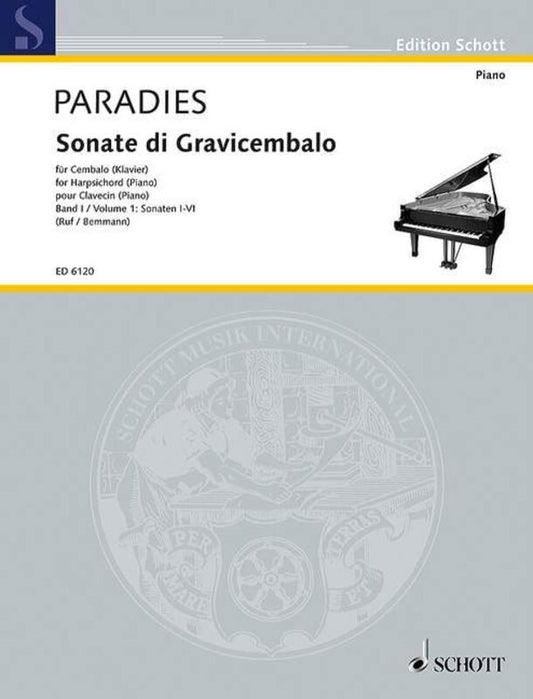 Paradisi - Sonatas For Harpsichord Vol 1 (Softcover Book)