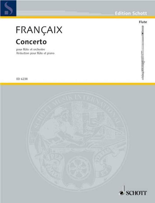 Francaix - Concerto For Flute/Piano (Softcover Book)