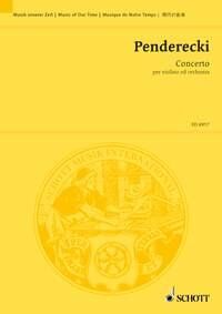 Penderecki Concerto for Violin/Orchestra Study Score, Schott Music, 76 Pages