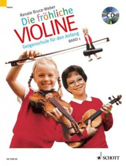 Merry Violin Method Volume 1 Book and CD by Schott Music - 96 Pages, Violin Instruction, Classical and Folk Music