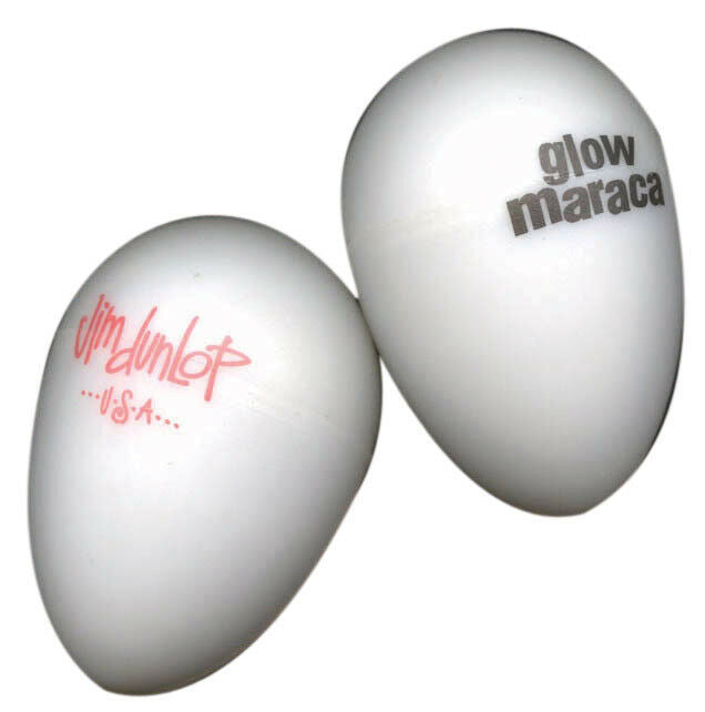 JIM DUNLOP - Pair Egg Maracas Glow In Dark Shakers Percussion Education