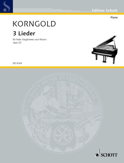 Three Songs for High Voice and Piano, Op 22