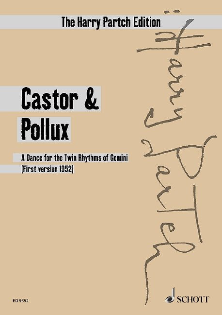 Harry Partch: Castor & Pollux — Ensemble Study Score (Schott Music)