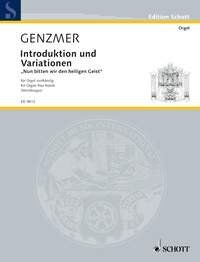 Genzmer - Introduction and Variation for Organ Four Hands