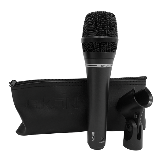 Eikon DM226 Vocal Dynamic Microphone with Bag & Clip, Cardioid Polar Pattern, Frequency Response 50-15000 Hz, Includes Microphone Holder