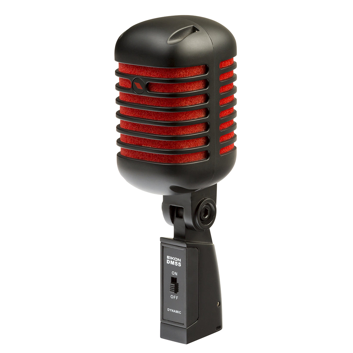 Eikon DM55V2RDBK Vintage Professional Vocal Dynamic Microphone Satin Black & Red — view 3