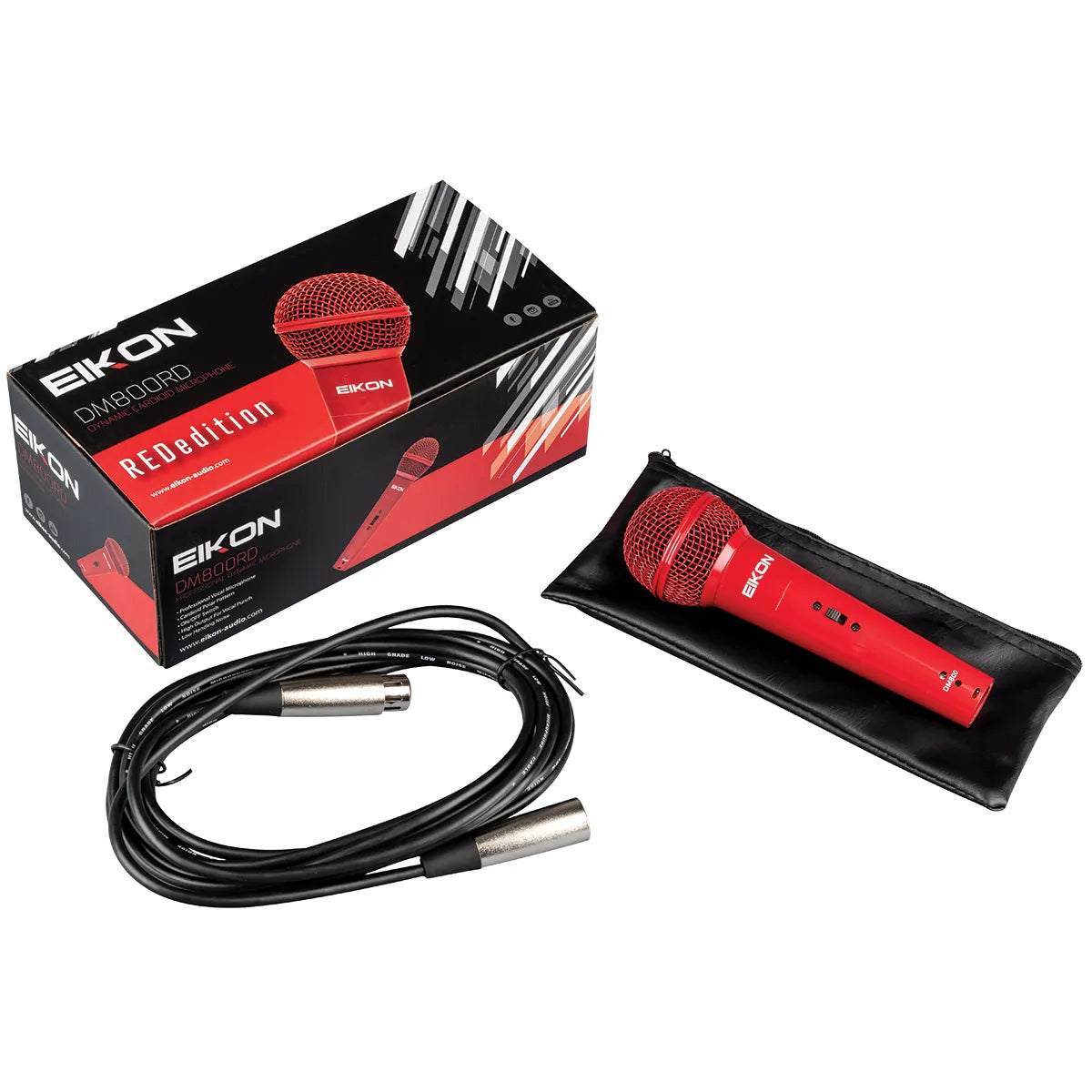 Eikon DM800 Vocal Dynamic Microphone with 4.5m XLR Cable, Cardioid Polar Pattern, 60-14000 Hz Frequency Response — view 4