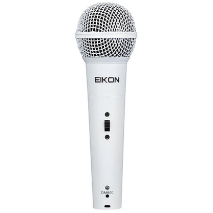 Eikon DM800 White Vocal Dynamic Microphone with 4.5m XLR Cable, Cardioid Polar Pattern, Frequency Response 60-14000 Hz