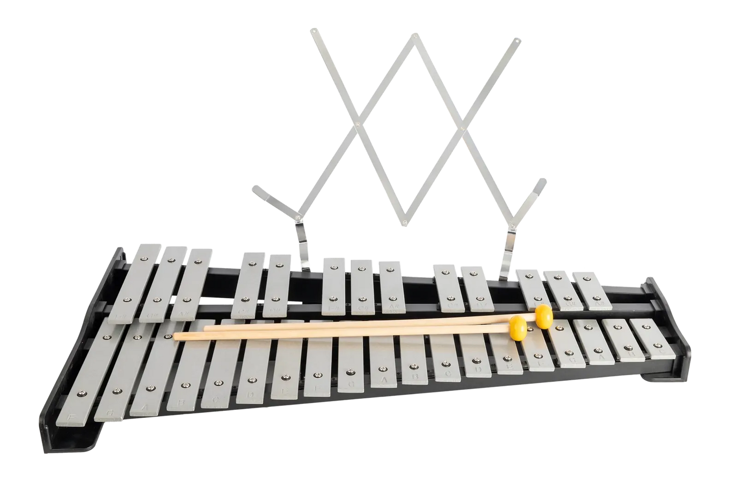 DXP 32-Note Chromatic Glockenspiel, F5 - C8 with Nylon Beaters and Rack