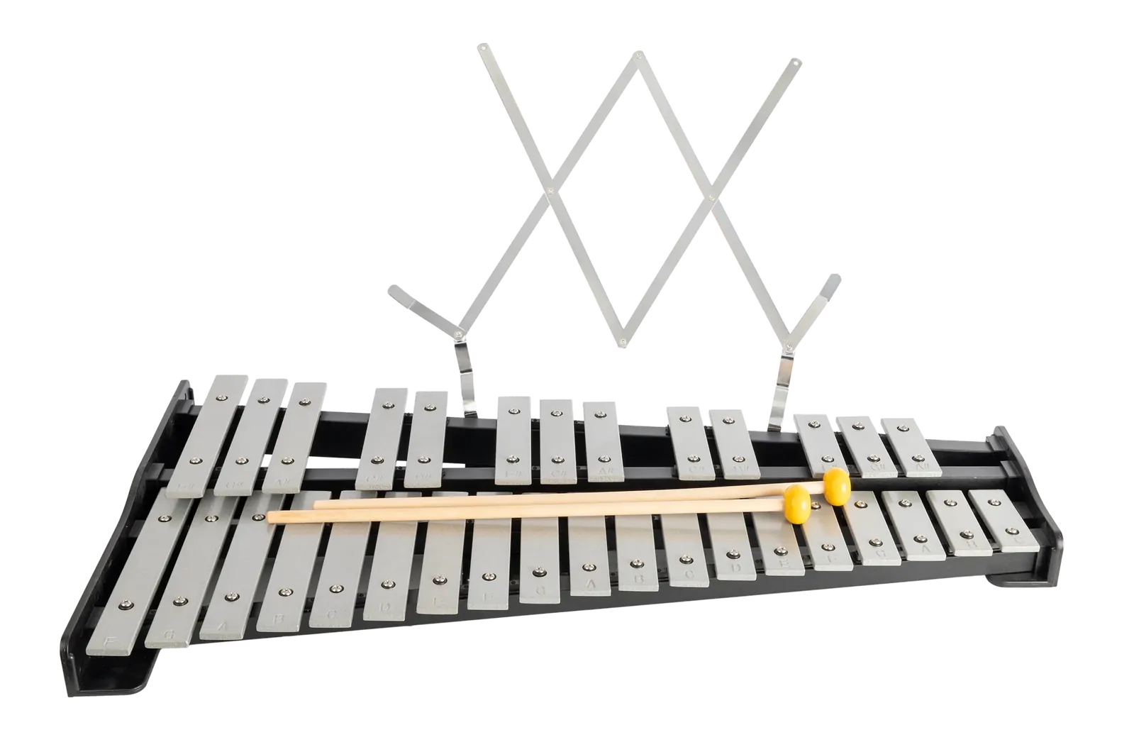 DXP 32-Note Chromatic Glockenspiel, F5 - C8 with Nylon Beaters and Rack
