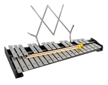 DXP 32-Note Chromatic Glockenspiel, F5 - C8 with Nylon Beaters and Rack — view 3