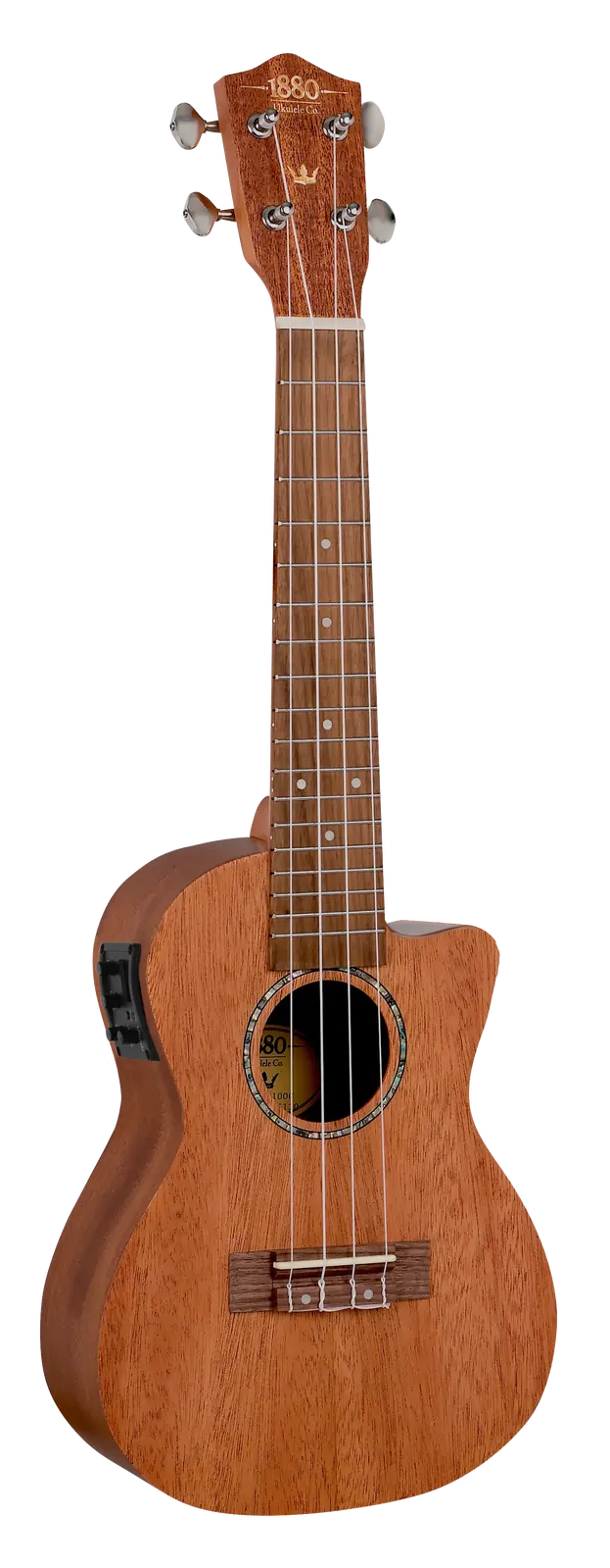 1880 Ukulele Co 100 Series Concert Electric Acoustic Cutaway Ukulele