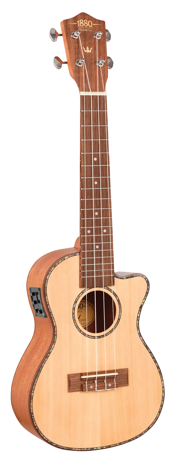 1880 Ukulele Co 200 Series Concert Electric Acoustic Cutaway Ukulele