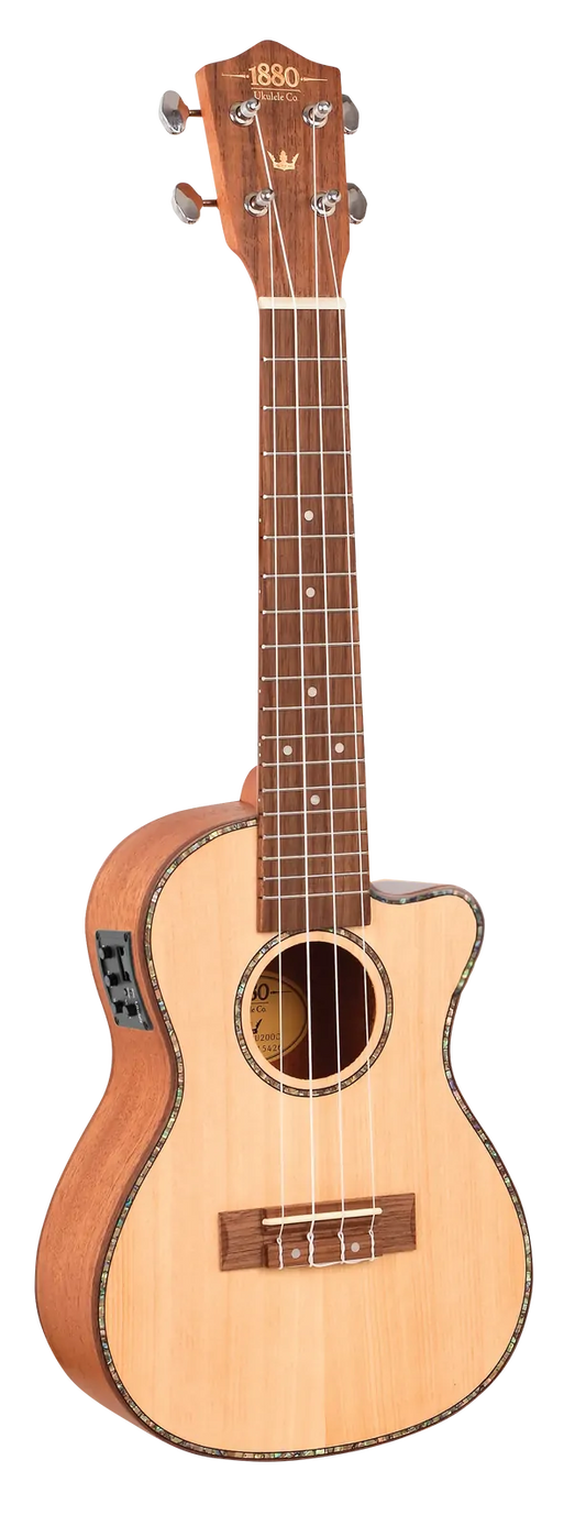 1880 Ukulele Co 200 Series Concert Electric Acoustic Cutaway Ukulele