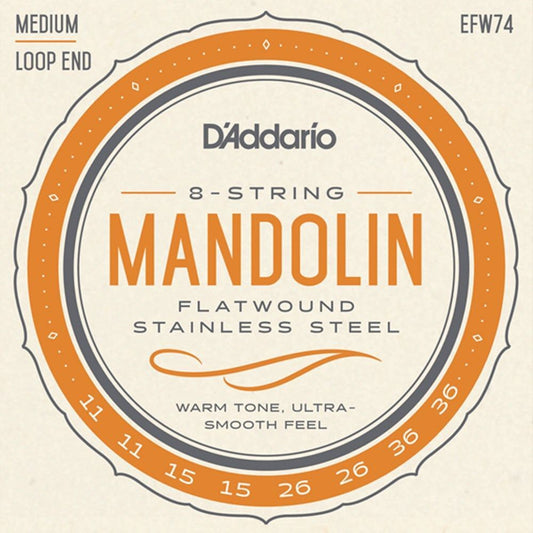 D'Addario Flatwound Medium Mandolin String Set